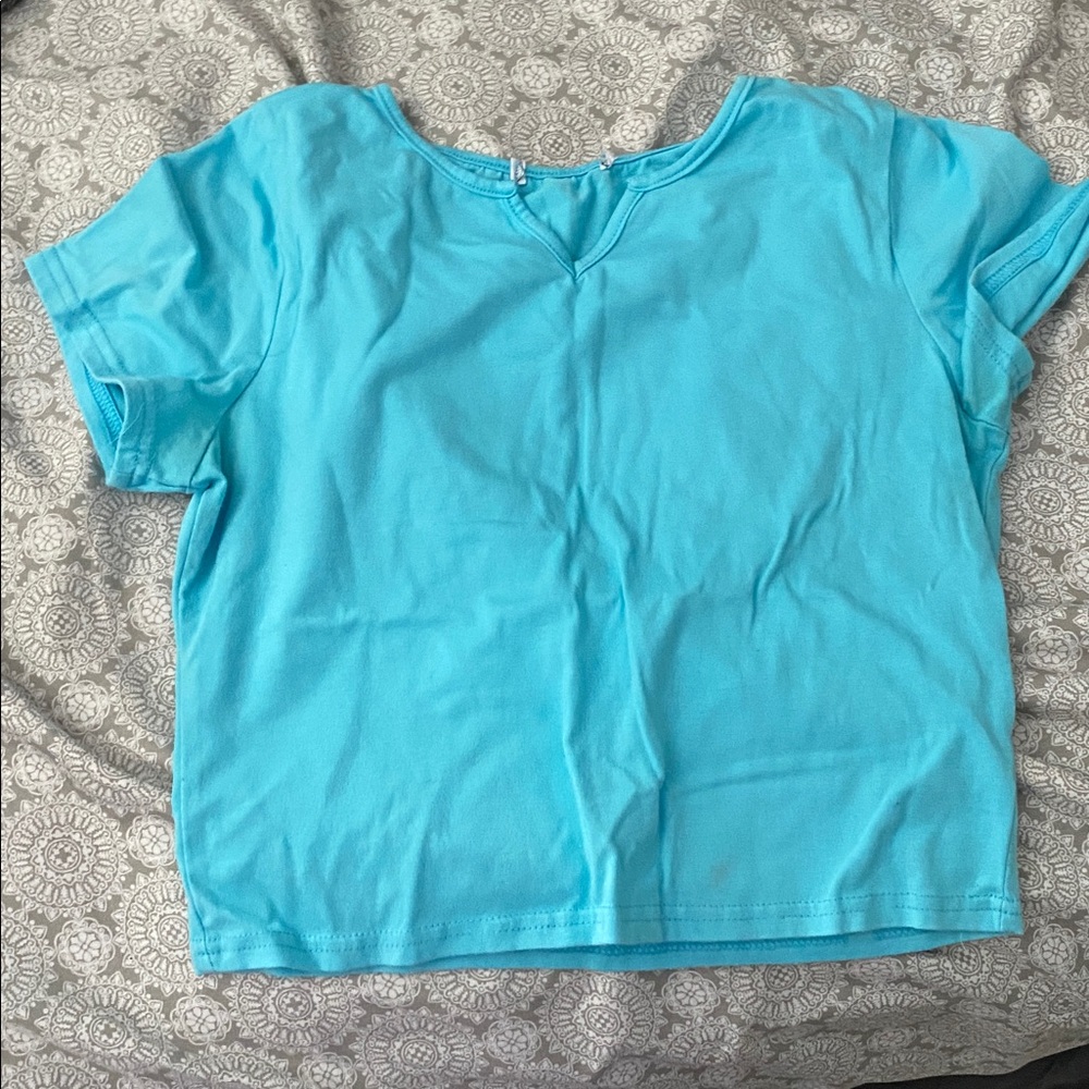Blue Short Sleeve Top